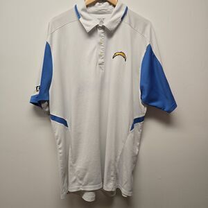 San Diego Los Angeles Chargers Color Block Polo Shirt Mens sz XXL 2X Reebok NFL